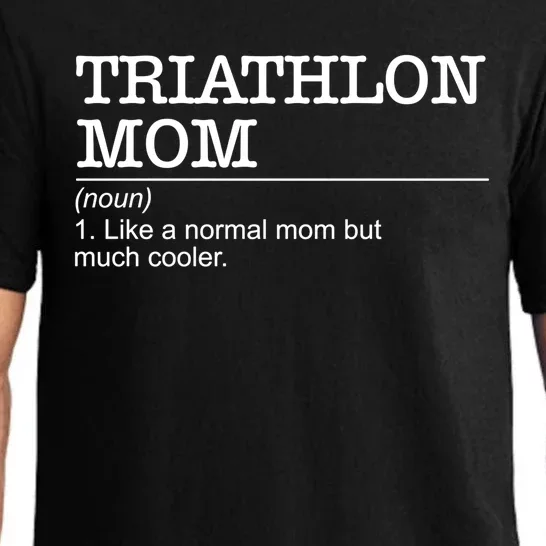 Definition Triathlon Mom Triathlete Athlete Swimming Running Gift Pajama Set