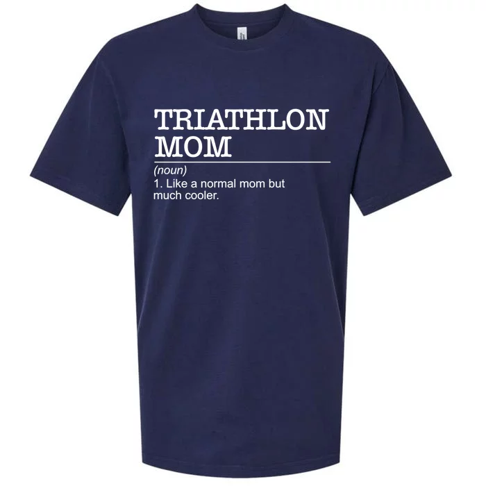 Definition Triathlon Mom Triathlete Athlete Swimming Running Gift Sueded Cloud Jersey T-Shirt