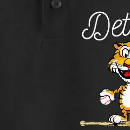 Distressed Tiger Mascot for Detroit Baseball Fans Dry Zone Grid Performance Polo