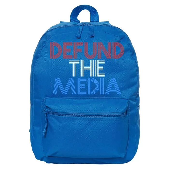 Defund The Media Fake News Protest 2020 Retro Usa Flag Trump Cute Gift 16 in Basic Backpack