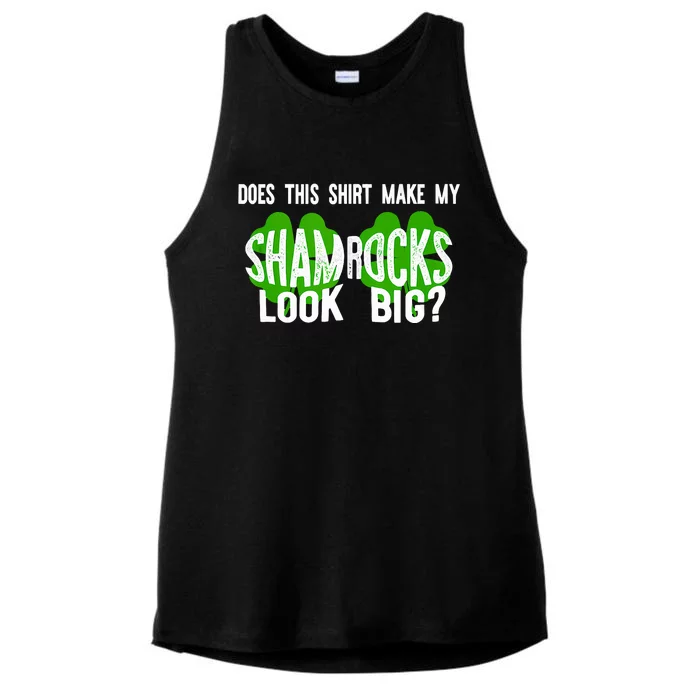 Does This Make My Shamrock Look Big? St PatrickS Day Irish Ladies Tri-Blend Wicking Tank