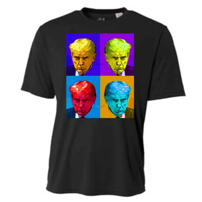 Donald Trump Mug Shot Colorful Pop Art Cooling Performance Crew T-Shirt