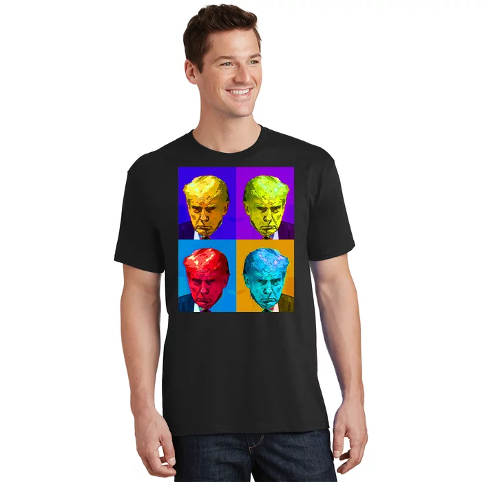 Donald Trump Mug Shot Colorful Pop Art T-Shirt