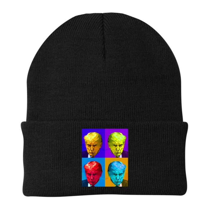 Donald Trump Mug Shot Colorful Pop Art Knit Cap Winter Beanie