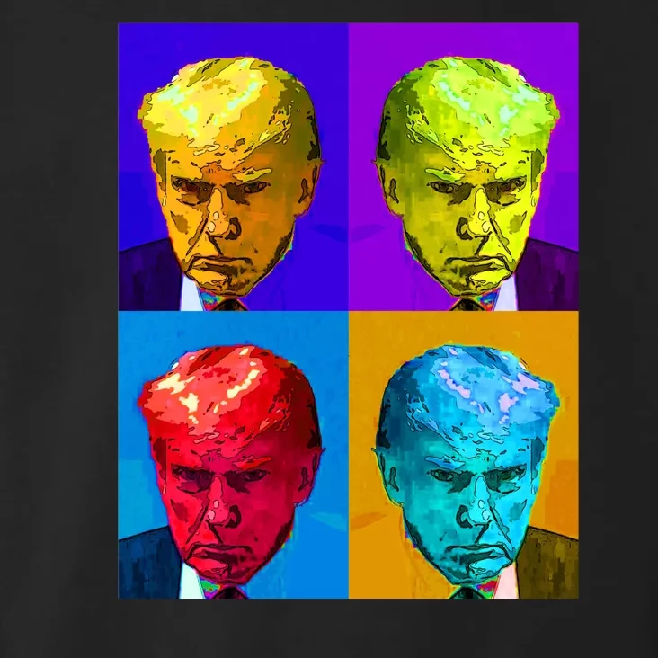 Donald Trump Mug Shot Colorful Pop Art Toddler Hoodie