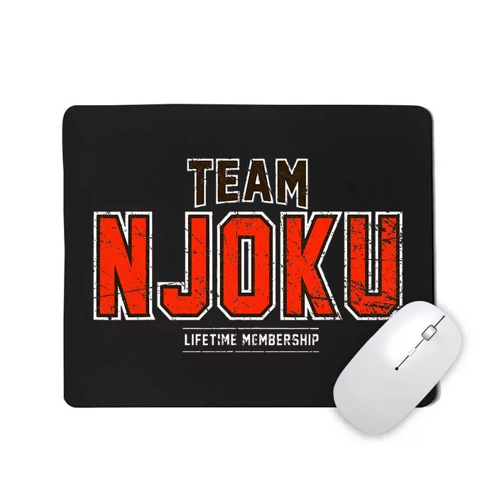 Distressed Team Njoku Proud Family Last Name Surname Mousepad