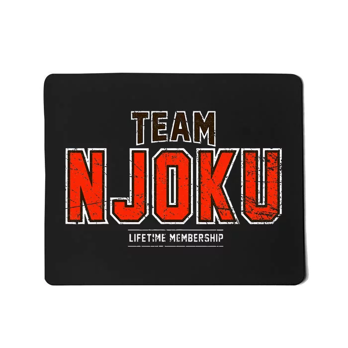 Distressed Team Njoku Proud Family Last Name Surname Mousepad