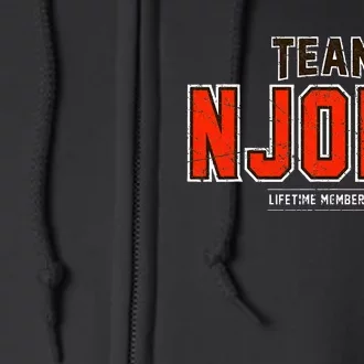 Distressed Team Njoku Proud Family Last Name Surname Full Zip Hoodie