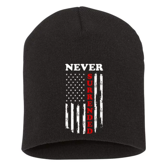 Donald Trump Never Surrender Trump 2024 Short Acrylic Beanie