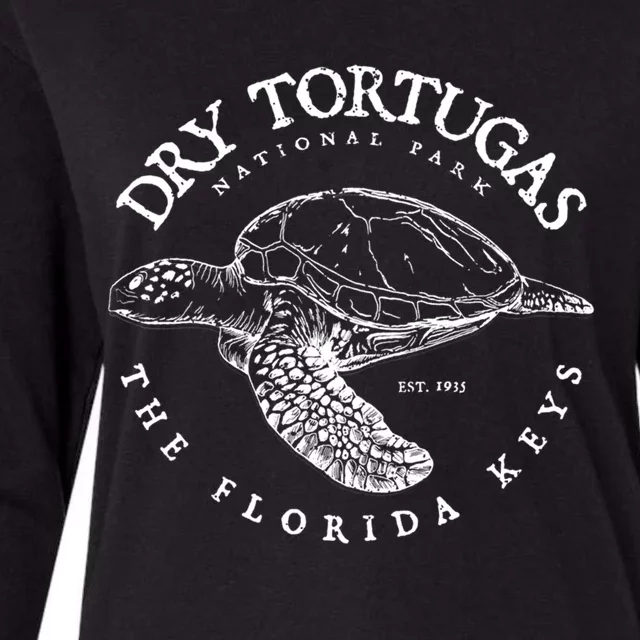 Dry Tortugas National Park Florida Keys Scuba Diving Turtle Gift Womens Cotton Relaxed Long Sleeve T-Shirt