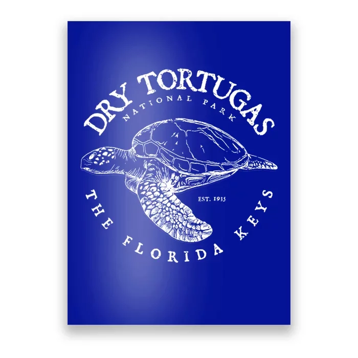 Dry Tortugas National Park Florida Keys Scuba Diving Turtle Gift Poster