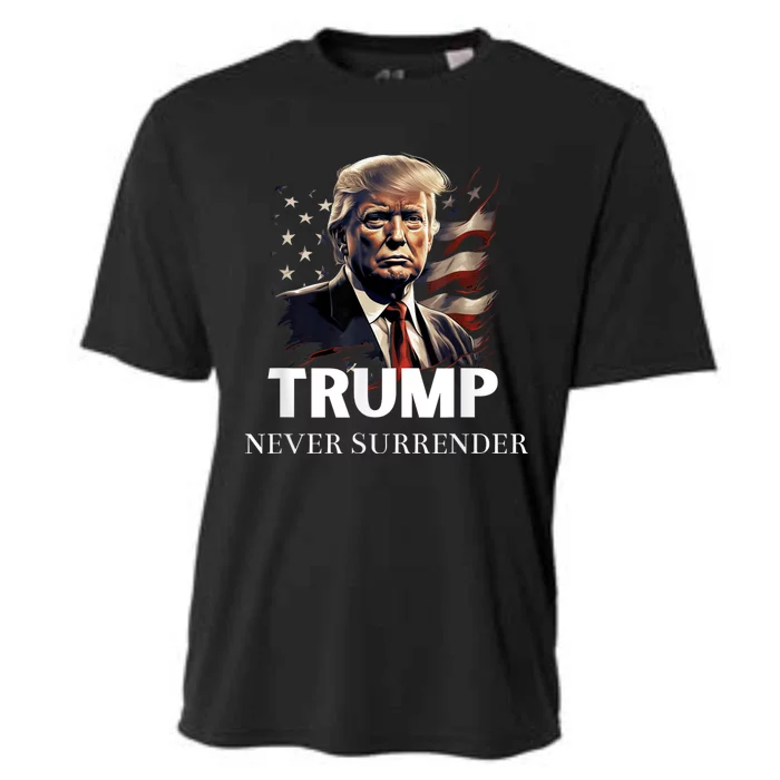 Donald Trump Never Surrender August 24 2024 Cooling Performance Crew T-Shirt