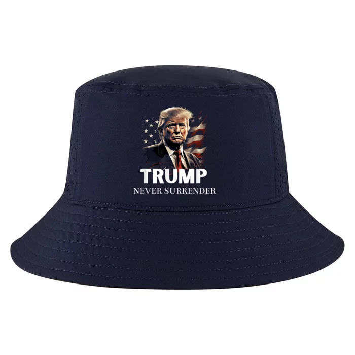 Donald Trump Never Surrender August 24 2024 Cool Comfort Performance Bucket Hat