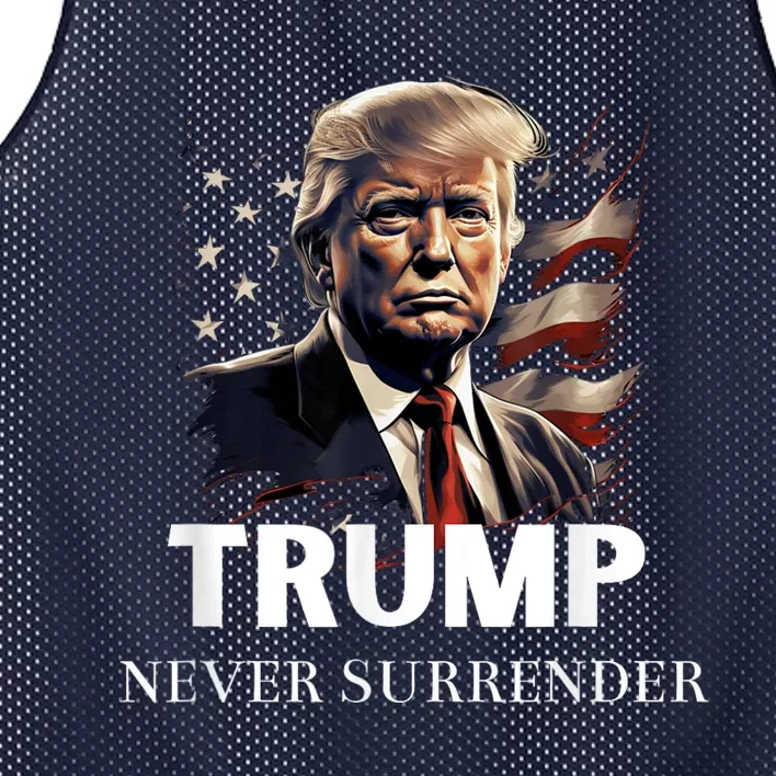 Donald Trump Never Surrender August 24 2024 Mesh Reversible Basketball Jersey Tank