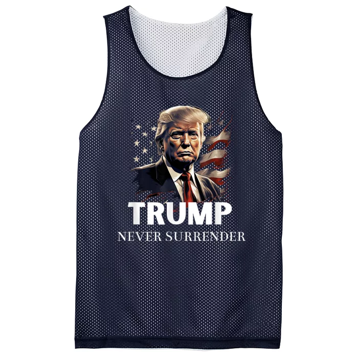 Donald Trump Never Surrender August 24 2024 Mesh Reversible Basketball Jersey Tank