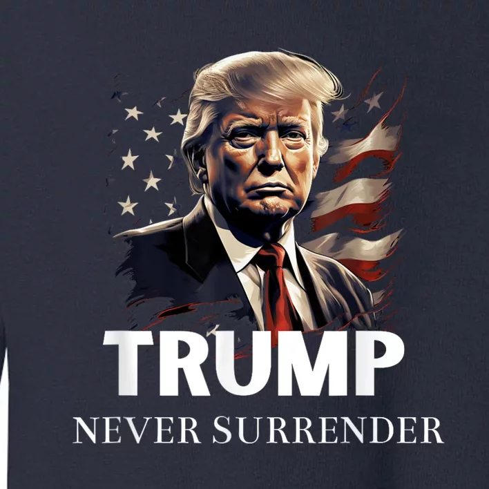 Donald Trump Never Surrender August 24 2024 Toddler Sweatshirt