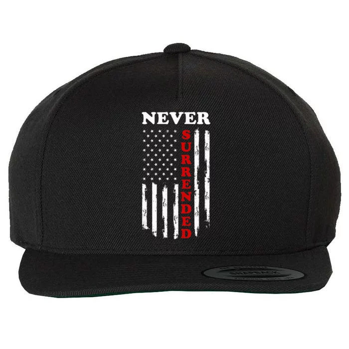 Donald Trump Never Surrender Trump 2024 Wool Snapback Cap