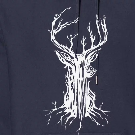 Deer Tree Nature Preservation Earth Day Graphic Premium Hoodie