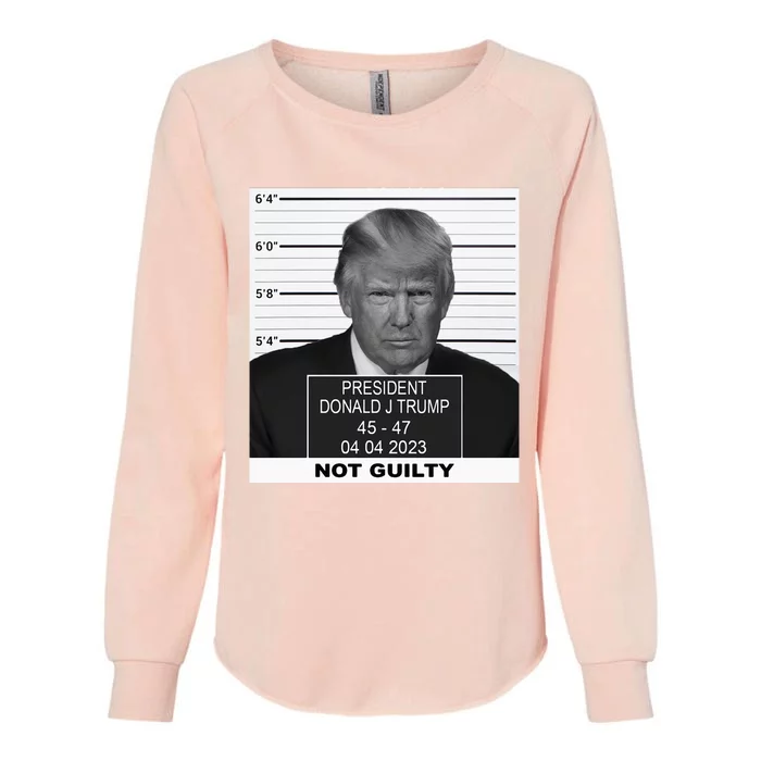 Donald Trump Not Guilty Long . Womens California Wash Sweatshirt