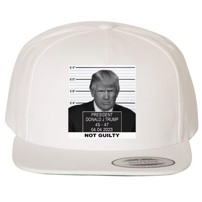 Donald Trump Not Guilty Long . Wool Snapback Cap