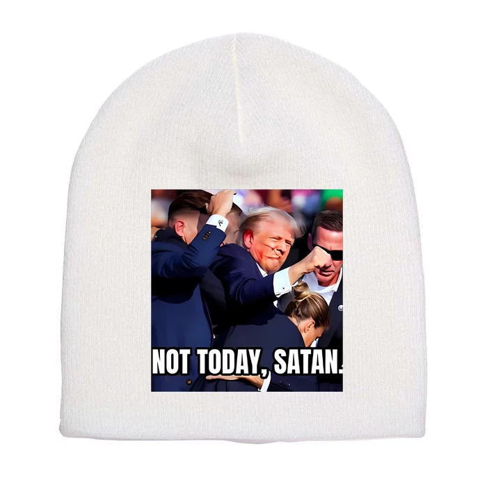 Donald Trump Not Today Satan Short Acrylic Beanie