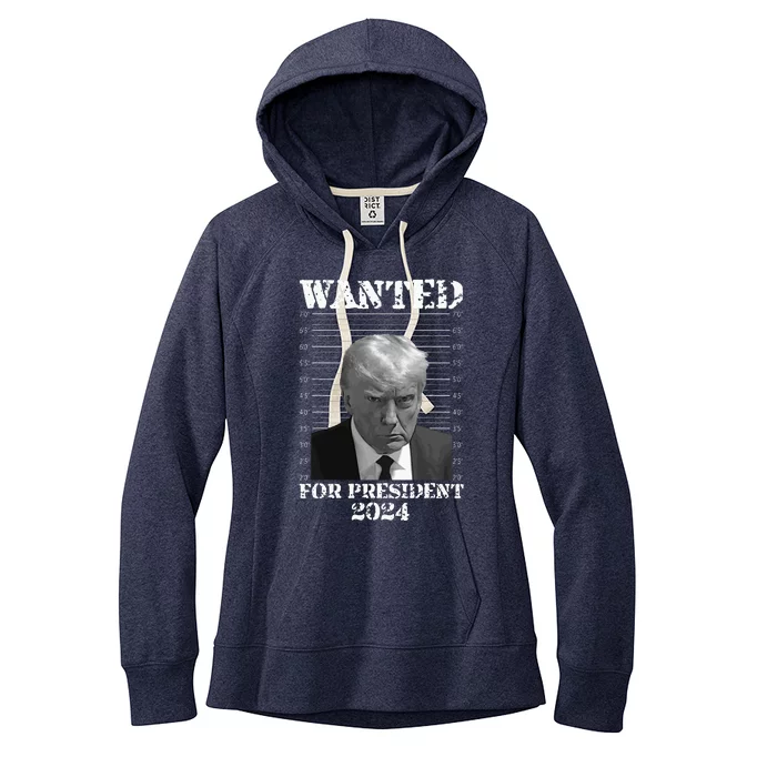 Donald Trump Not Guilty Mug Shot 2024 Wanted For President Women's Fleece Hoodie