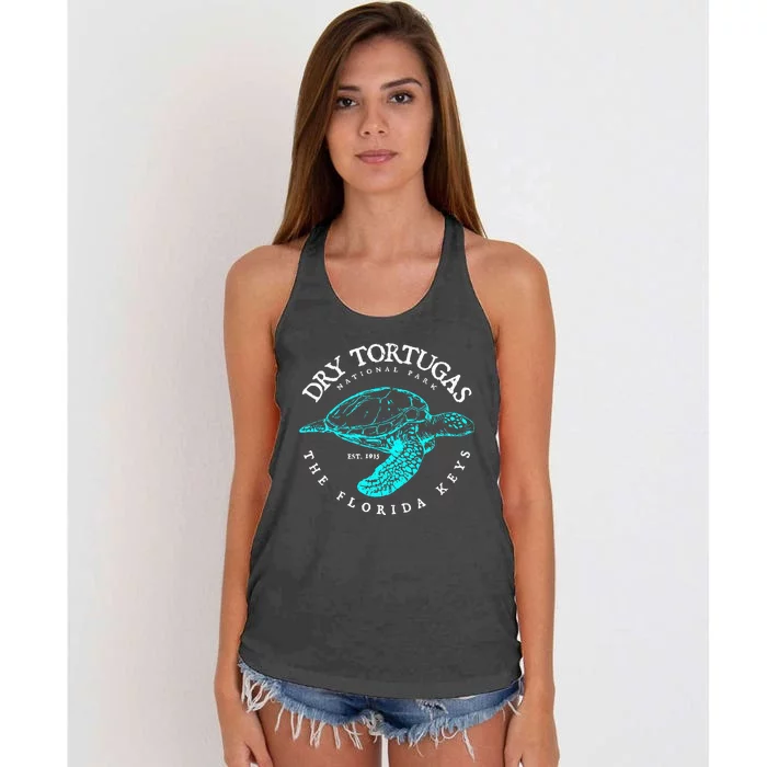 Dry Tortugas National Park Florida Keys Scuba Diving Turtle Women's Knotted Racerback Tank