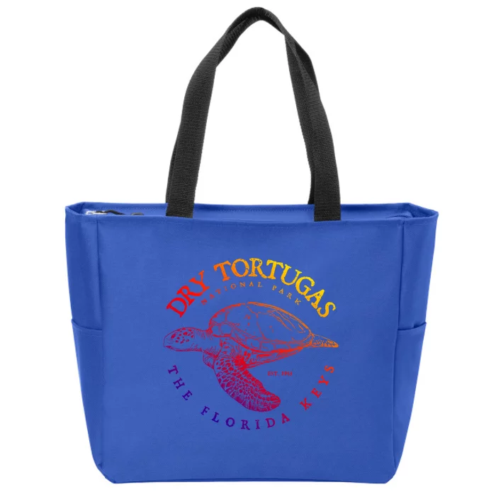 Dry Tortugas National Park Florida Keys Scuba Diving Turtle Cute Gift Zip Tote Bag