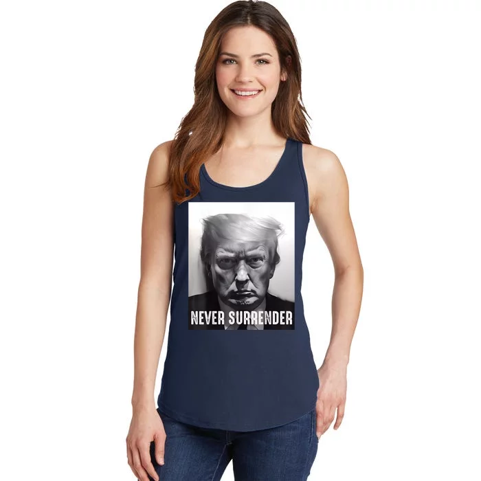 Donald Trump Never Surrender August 24 2024 Ladies Essential Tank