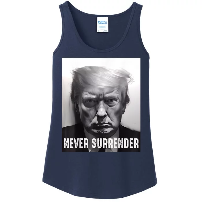 Donald Trump Never Surrender August 24 2024 Ladies Essential Tank