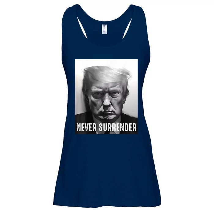 Donald Trump Never Surrender August 24 2024 Ladies Essential Flowy Tank