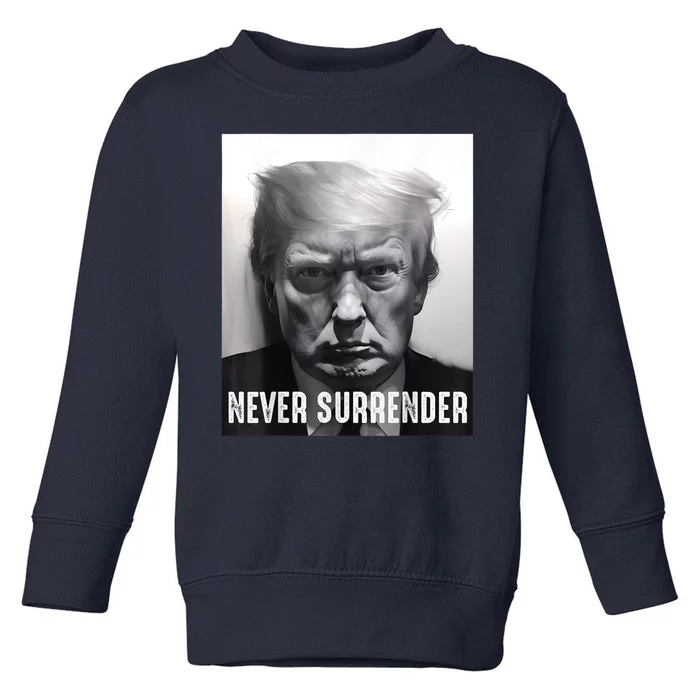 Donald Trump Never Surrender August 24 2024 Toddler Sweatshirt