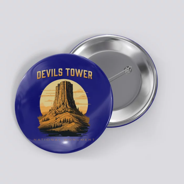 Devils Tower National Monument Wyoming Button