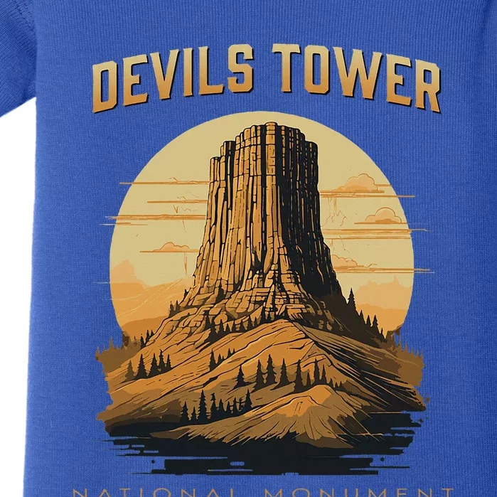 Devils Tower National Monument Wyoming Baby Bodysuit