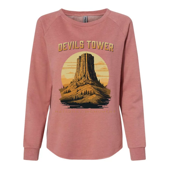 Devils Tower National Monument Wyoming Womens California Wash Sweatshirt