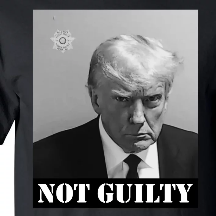 Donald Trump Not Guilty Mugshot Tall T-Shirt