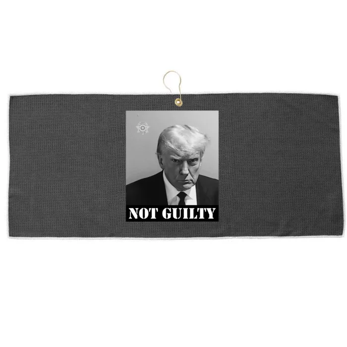 Donald Trump Not Guilty Mugshot Large Microfiber Waffle Golf Towel