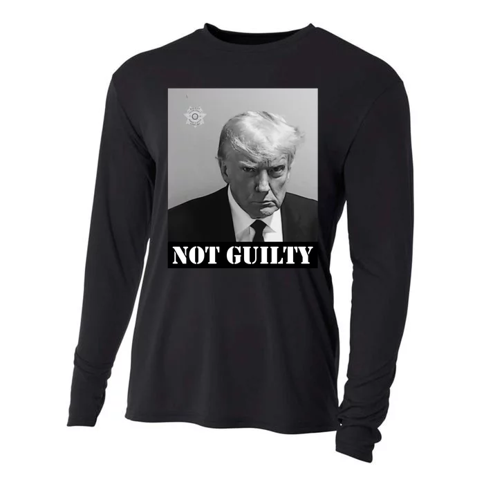 Donald Trump Not Guilty Mugshot Cooling Performance Long Sleeve Crew