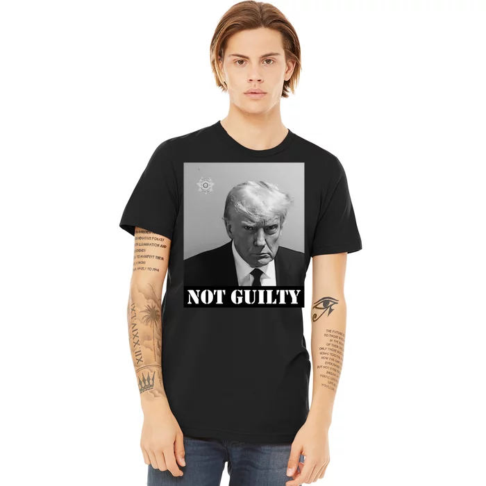 Donald Trump Not Guilty Mugshot Premium T-Shirt