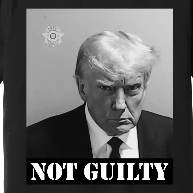 Donald Trump Not Guilty Mugshot Premium T-Shirt