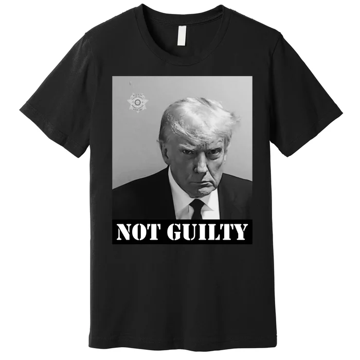 Donald Trump Not Guilty Mugshot Premium T-Shirt