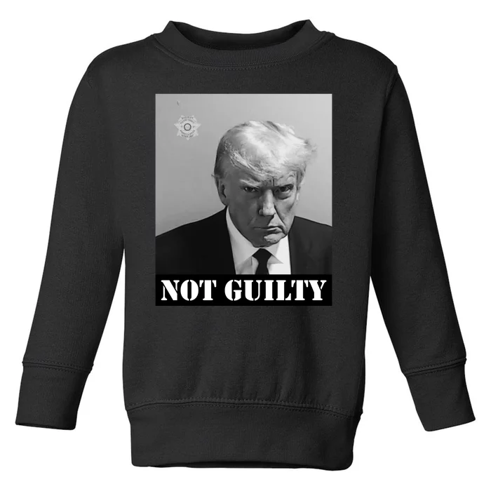 Donald Trump Not Guilty Mugshot Toddler Sweatshirt