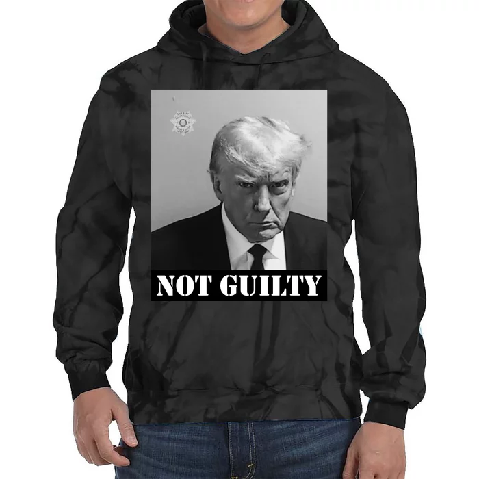 Donald Trump Not Guilty Mugshot Tie Dye Hoodie