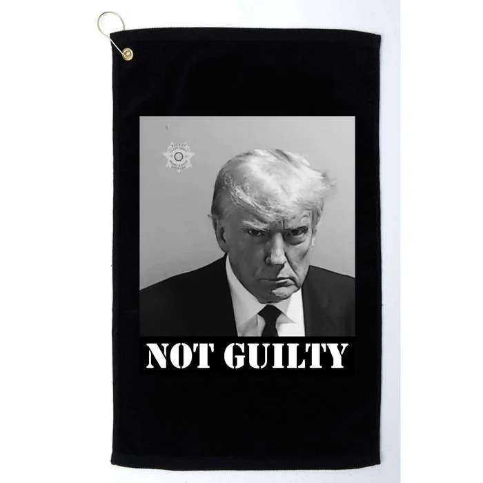 Donald Trump Not Guilty Mugshot Platinum Collection Golf Towel