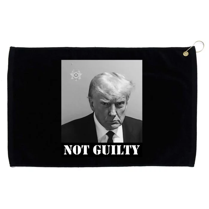 Donald Trump Not Guilty Mugshot Grommeted Golf Towel