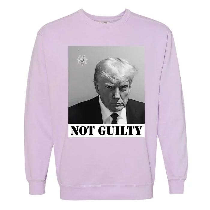 Donald Trump Not Guilty Mugshot Garment-Dyed Sweatshirt