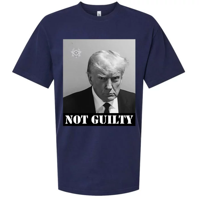 Donald Trump Not Guilty Mugshot Sueded Cloud Jersey T-Shirt