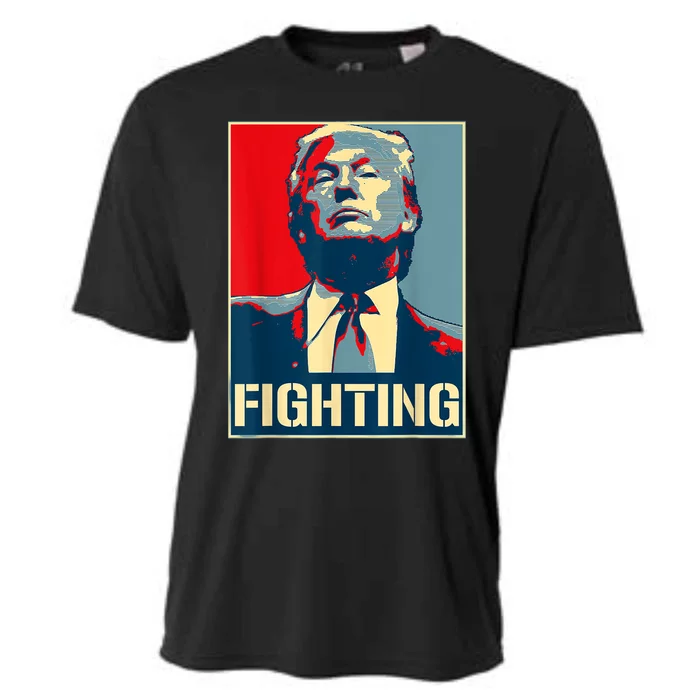 Donald Trump Never Stop Fighting To Save America Cooling Performance Crew T-Shirt