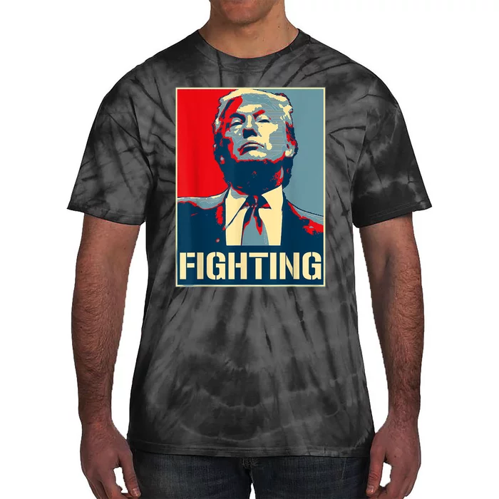 Donald Trump Never Stop Fighting To Save America Tie-Dye T-Shirt