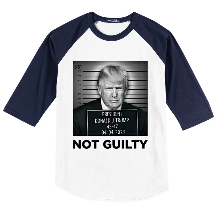 Donald Trump Not Guilty Free Trump Funny Pro Trump Suppor Baseball Sleeve Shirt